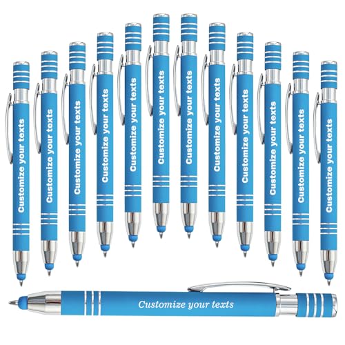 KOLOWKO Personalisierte 2 in 1 Stylus-Stift, bis zu 1000 Bulk benutzerdefinierte Stifte, um Ihren Namen, Text, Nachricht 2 in 1 Kugelschreiber für Business, Graduierung, Jubiläum zu schreiben von KOLOWKO