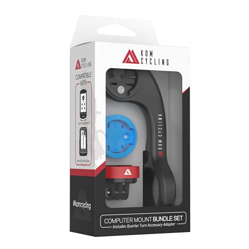 KOM Cycling CM06 Schnellspanner GoPro Computerhalterung für Wahoo und Garmin Fahrradcomputer (Fahrradhalterung kompatibel mit Edge 1040, Elemnt Roam und andere) von KOM Cycling