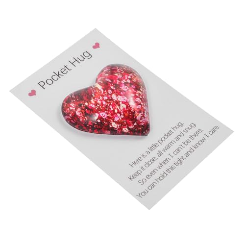 KOMBIUDA 1 Satz Liebesgeschenk Mit Herz-basteldekor Desktop-herz-bastelarbeiten Herz-bastelgeschenk Besonderes Zum Valentinstag Taschenherz Herzverzierung Desktop-ornament Glas von KOMBIUDA
