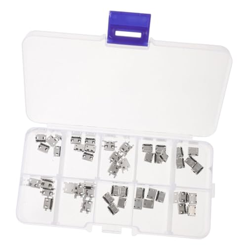 KOMBIUDA 100 Stück Sockel -Muttersitz Micro USB Connector Kit Micro-USB-Ladeanschluss Micro -USB -Ladestecke Ersatz-Micro-USB- USB -Reparaturteile USB-Buchse Kupfer KOMBIUDA 100 Stück Sockel -Muttersitz Micro USB Connector Kit Micro-USB-Ladeanschluss Micro -USB -Ladestecke Ersatz-Micro-USB- USB -Reparaturteile USB-Buchse Kupfer von KOMBIUDA