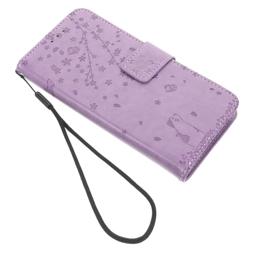 KOMBIUDA 14 Katze Geprägtes Handy -lederfall Mit Mobiltelefonen Kreditkarteninhaber Handyhülle Mit Kartenhalter Für Damen Handy-brieftaschenetui Für Männer TPU Violett KOMBIUDA 14 Katze Geprägtes Handy -lederfall Mit Mobiltelefonen Kreditkarteninhaber Handyhülle Mit Kartenhalter Für Damen Handy-brieftaschenetui Für Männer TPU Violett von KOMBIUDA