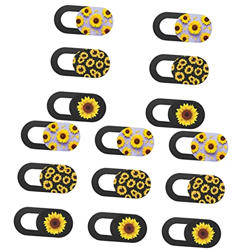 KOMBIUDA 5 Sets Laptop-Webcam-Abdeckung Mit Sonnenblumenmotiv Sichtschutz-schieberegler Für Laptop-Kamera-zubehör Floraler Objektivdeckel 3 Stück X 5 von KOMBIUDA