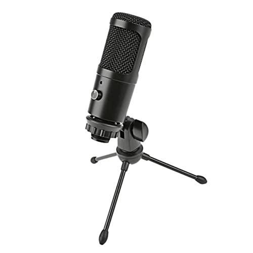 KOMBIUDA 1Satz USB Kondensatormikrofon mit Stativ Langlebiges Metallmikrofon für Büro Podcast Streaming Gaming Design für Einfache Installation Nutzung von KOMBIUDA