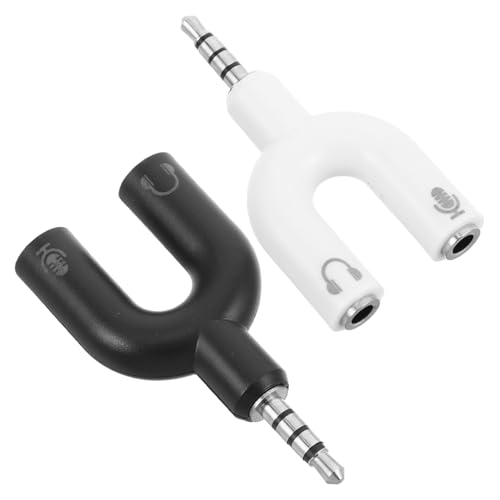 KOMBIUDA 2 Stück Audiokonverter Audio-mikrofon-Adapter 1 Auf 2 Kopfhörer-Splitter Audioadapter Stereo-Adapter Mikrofon- Und Kopfhörer-Splitter Lautsprechersplitter Plastik KOMBIUDA 2 Stück Audiokonverter Audio-mikrofon-Adapter 1 Auf 2 Kopfhörer-Splitter Audioadapter Stereo-Adapter Mikrofon- Und Kopfhörer-Splitter Lautsprechersplitter Plastik von KOMBIUDA