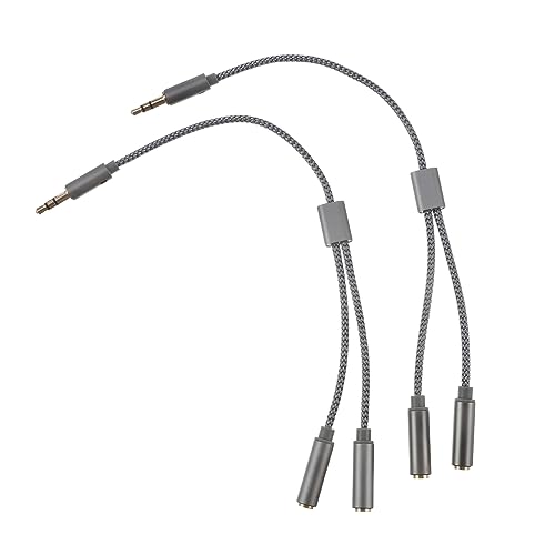 KOMBIUDA 2Stücke Audiokabel Splitter Adapter Graues Ermöglicht Stereo Audioübertragung für Kopfhörer Lautsprecher Kompatibel mit Allen Geräten mit Buchse KOMBIUDA 2Stücke Audiokabel Splitter Adapter Graues Ermöglicht Stereo Audioübertragung für Kopfhörer Lautsprecher Kompatibel mit Allen Geräten mit Buchse von KOMBIUDA