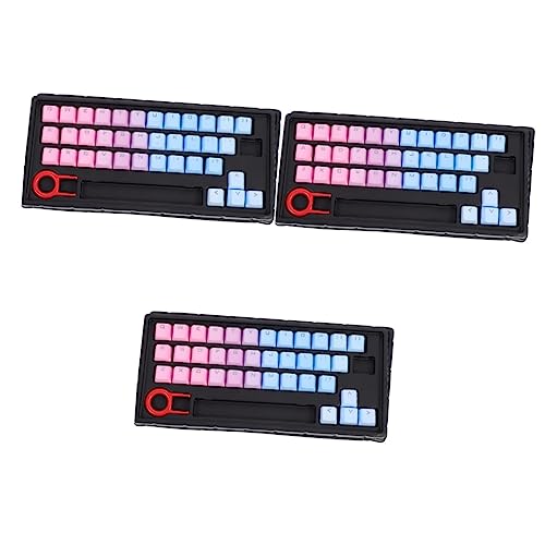 KOMBIUDA 3 Sätze Tastenkappe Gaming-tastatur Mechanisch Tastaturzubehör Ornament-sets Tastaturschutz Tastaturmechanik Mechanische Tastaturen Tastatur Wechseln Pbt Perlmutt Blaue Zauberin von KOMBIUDA