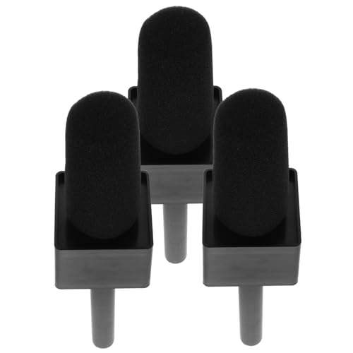 KOMBIUDA 3 Sets Simuliertes Mikrofon Für Spielmikrofon Mikrofon Modellmikrofon Mikrofon Lebendiges Mikrofon Modellmikrofon Kunststoff Schwarz von KOMBIUDA