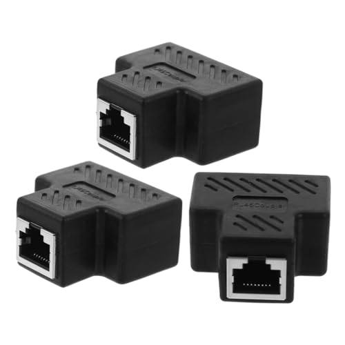 KOMBIUDA 3 Stück 1 Netzwerk-Splitter Ethernet -Kabel Splitteradapter Ethernet Netzwerkkabel Splitter Ethernet-Splitter mit hoher Geschwindigkeit Kabelsplitter Plastik Black KOMBIUDA 3 Stück 1 Netzwerk-Splitter Ethernet -Kabel Splitteradapter Ethernet Netzwerkkabel Splitter Ethernet-Splitter mit hoher Geschwindigkeit Kabelsplitter Plastik Black von KOMBIUDA
