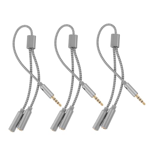KOMBIUDA 3Stücke Teiliges Audiokabel Splitter Klinkenadapter für Kopfhörer Mikrofon Verlängerungskabel für Handy PC für Gaming Musikgenuss KOMBIUDA 3Stücke Teiliges Audiokabel Splitter Klinkenadapter für Kopfhörer Mikrofon Verlängerungskabel für Handy PC für Gaming Musikgenuss von KOMBIUDA