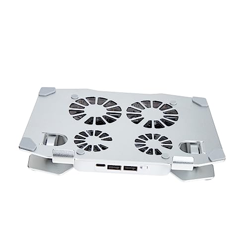 KOMBIUDA 4 Verstellbarer Computer Tisch Kühlung Für Groß Laptopständer Unterstützung Steht Laptophalter Klein Notizbuch Einstellbar Lüfter Laptop Kühlständer Silver Metall KOMBIUDA 4 Verstellbarer Computer Tisch Kühlung Für Groß Laptopständer Unterstützung Steht Laptophalter Klein Notizbuch Einstellbar Lüfter Laptop Kühlständer Silver Metall von KOMBIUDA