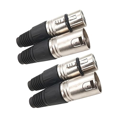 KOMBIUDA 4Stücke Xlr Männlich Weiblich für Mikrofon Audioanschlüsse Kompakt Einfach zu Installieren Stabil Zuverlässig für Aufnahmegeräte KOMBIUDA 4Stücke Xlr Männlich Weiblich für Mikrofon Audioanschlüsse Kompakt Einfach zu Installieren Stabil Zuverlässig für Aufnahmegeräte von KOMBIUDA