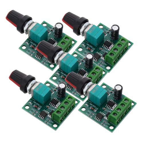 KOMBIUDA 5 Stück Drehzahl regler für Gleichstrom motoren PWM-Gleichstrommotor-Drehzahlregler Motortreibermodul Modulschalter elektrischer Schalter Motordrehzahlreglermodul Metall Grün von KOMBIUDA