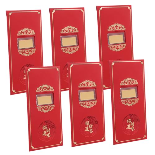 KOMBIUDA 6 Stück Schlange Little Gold Bar rotes Paket Vorabend roter Umschlag Party klein geldbörse briefumschläge Geldbeutel für das neue Jahr Drachenjahr-Umschlag Papier KOMBIUDA 6 Stück Schlange Little Gold Bar rotes Paket Vorabend roter Umschlag Party klein geldbörse briefumschläge Geldbeutel für das neue Jahr Drachenjahr-Umschlag Papier von KOMBIUDA