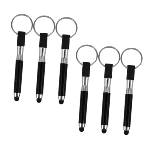 KOMBIUDA 6 Stück Schlüsselbundstift Kleiner Stift Stiftring Ersatzstift Tasche Schlüsselanhänger Mini-Stift Stiftschlüsselung Key Ring Stylus Pen Fingerstift Legierung Black KOMBIUDA 6 Stück Schlüsselbundstift Kleiner Stift Stiftring Ersatzstift Tasche Schlüsselanhänger Mini-Stift Stiftschlüsselung Key Ring Stylus Pen Fingerstift Legierung Black von KOMBIUDA