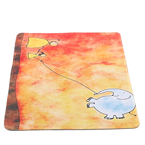 KOMBIUDA Computer-Handgelenkpolster Mauspad Quadratisches Pad Kabelloses Pad Kissen Süße Matte Rutschfeste Unterlage Kawaii-pad Mousepad-matte Muster Natürliches Gummi Spielmatte von KOMBIUDA
