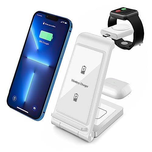 KOMBIUDA Drahtloses Ladegerät Multifunktionaler Ladeständer für Smartphones Ohrhörer Faltbares Design Schnelles Laden Kompatibel mit Geräten Weiß KOMBIUDA Drahtloses Ladegerät Multifunktionaler Ladeständer für Smartphones Ohrhörer Faltbares Design Schnelles Laden Kompatibel mit Geräten Weiß von KOMBIUDA