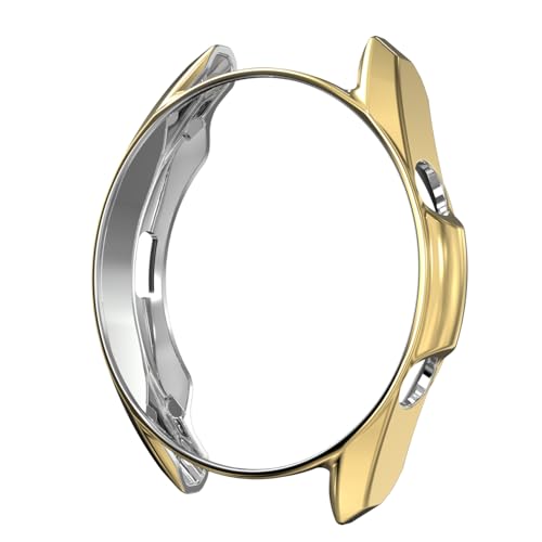 KOMBIUDA Fall Beschützer Smartwatch Protektor Klar Wasserdicht Beobachten Sie Smart Lünettenabdeckung 3 Lünette Hülse Schutz Smarte Uhren Betrachten TPU Golden von KOMBIUDA