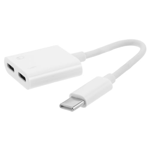 KOMBIUDA Handy Adapter USB-Headset-Splitter Kopfhörer-Mikrofon-Splitter Audio-Klinkenadapter Verlängerung des Audiokabels Typ-C-Ohrhörer mit Kabel Audio-Adapter Kupfer Weiß KOMBIUDA Handy Adapter USB-Headset-Splitter Kopfhörer-Mikrofon-Splitter Audio-Klinkenadapter Verlängerung des Audiokabels Typ-C-Ohrhörer mit Kabel Audio-Adapter Kupfer Weiß von KOMBIUDA