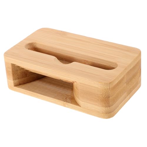 KOMBIUDA Handy Lautsprecher Tragbarer Mini-Lautsprecher Telefondock aus Holz Mobilfunkvideoverstärker Tonverstärker für Telefonständer Handy-Verstärker Bambus Light Brown von KOMBIUDA
