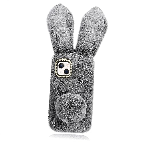 KOMBIUDA Handyhülle Cartoon-Telefon Süßer Plüsch Plüschhasenohr Mobiltelefonhülle Pelziger Hase Flauschiges Hasenohr Pelziger Plüsch Dark Grey KOMBIUDA Handyhülle Cartoon-Telefon Süßer Plüsch Plüschhasenohr Mobiltelefonhülle Pelziger Hase Flauschiges Hasenohr Pelziger Plüsch Dark Grey von KOMBIUDA