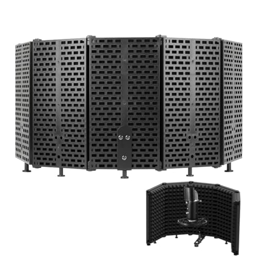 KOMBIUDA Mikrofon-Schallschutz Mikrofon-Isolationsschirm faltbare Mikrofonabschirmung Isolationsschild Musikstudio-Ausrüstung faltbarer Mikrofonschutz Mikrofonschild Schaum Schwarz KOMBIUDA Mikrofon-Schallschutz Mikrofon-Isolationsschirm faltbare Mikrofonabschirmung Isolationsschild Musikstudio-Ausrüstung faltbarer Mikrofonschutz Mikrofonschild Schaum Schwarz von KOMBIUDA