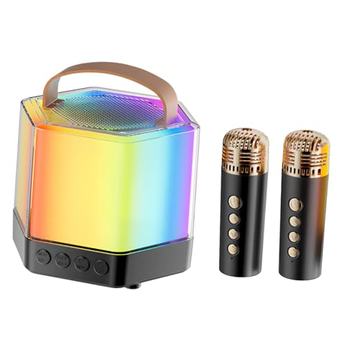 KOMBIUDA Mikrofon-Set Mädchen-Karaoke-Maschine Karaoke Maschine tragbares Mikrofon und Lautsprecher Karaoke-Maschinenmikrofon Kinderkaraokemaschine für Mädchen Karaoke-Mikrofon Abs Schwarz KOMBIUDA Mikrofon-Set Mädchen-Karaoke-Maschine Karaoke Maschine tragbares Mikrofon und Lautsprecher Karaoke-Maschinenmikrofon Kinderkaraokemaschine für Mädchen Karaoke-Mikrofon Abs Schwarz von KOMBIUDA