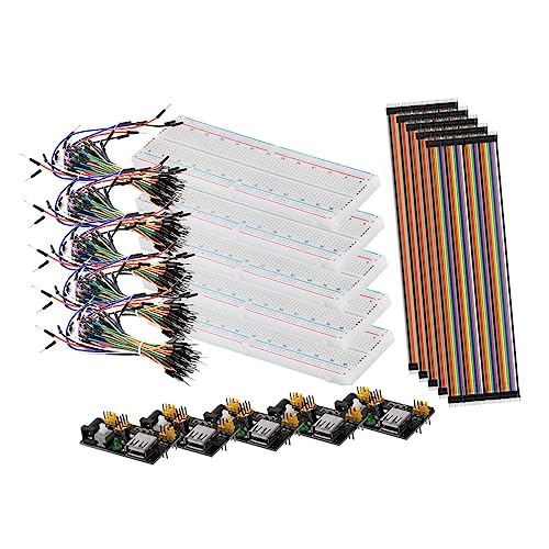 KOMBIUDA Steckbrett mit Netzteilmodul Jumper Drähten Kabel DIY Lernset für Elektronikprojekte Kompatibel mit Breadboards Einfach KOMBIUDA Steckbrett mit Netzteilmodul Jumper Drähten Kabel DIY Lernset für Elektronikprojekte Kompatibel mit Breadboards Einfach von KOMBIUDA