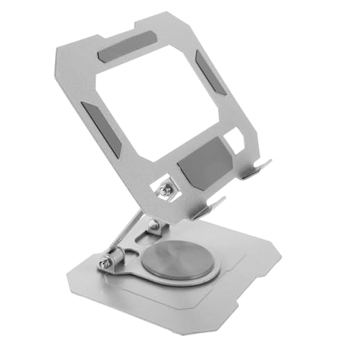 KOMBIUDA Tablet-ständer Handy Basis Tragbarer Telefonständer Handyständer Zusammenklappbarer Telefonständer Tablet-Halter Telefonständer Schreibtisch Silver Metall von KOMBIUDA