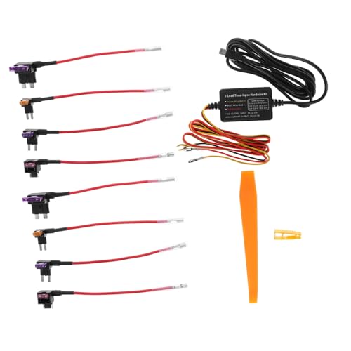 KOMBIUDA Treiberkabel mit dem Drehrekorder Festverdrahtungssatz für Dashcam C -Blinkmodul LED Modul Kamera für Auto Auto-LED-Controller RGB-LED-Wandleuchte Hardwire-Kit Abs von KOMBIUDA