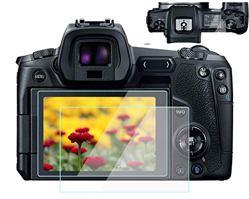 Komet Displayschutzfolie für Canon EOS R EOSR LCD + Schulterbildschirm, gehärtetes Glas, blasenfrei, Anti-Kratzer, Anti-Fingerprint-Beschichtung, für Canon Eos R Eosr Digitalkamera, 4 Stück von KOMET