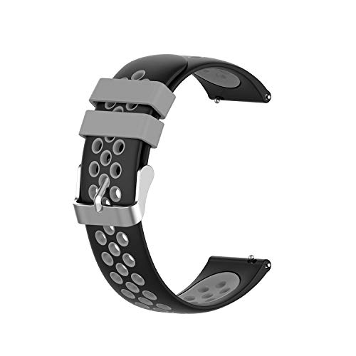 KOMI Armband kompatibel mit Huawei Watch/Fit/Talkband B5,Fossil Women's Sport/Charter HR,Fossil Gen 4 Q Venture HR/Gen 3 Q Venture,LG Watch Style,Vivomove 3s/Garminmove 3S-18mm Silikon Ersatzarmband von KOMI