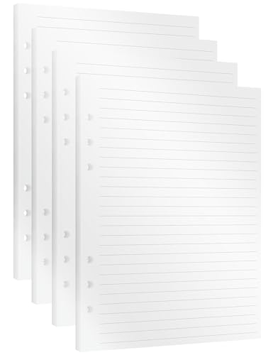 KOMPASS® 120 Lined A5 Planner Inserts | 6-Hole Refill Sheets (14.5 x 21 cm) | FSC Paper 100 gsm | Compatible with A5 Ring Binders | Refillable Paper for Notes, To-Do Lists & Brainstorming von KOMPASS