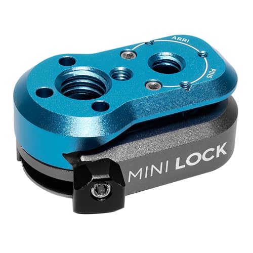 KONDOR BLUE Mini Lock Schnellwechselplatten für Kameramonitore, Arme, Zubehör, Mikrofone, Schlüsselleuchten | Schnelles und sicheres Befestigen und Abnehmen von Zubehör an Ihrem Kino-Rig | Blau von KONDOR BLUE