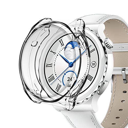 KONEE Hülle Kompatibel mit Huawei Watch GT 3 Pro 43mm, Rundum Schutzhülle [Anti-Fleck] [Kratzfest] Ultradünne TPU Schutzhülle für Huawei Watch GT 3 Pro 43mm – Transparent von KONEE