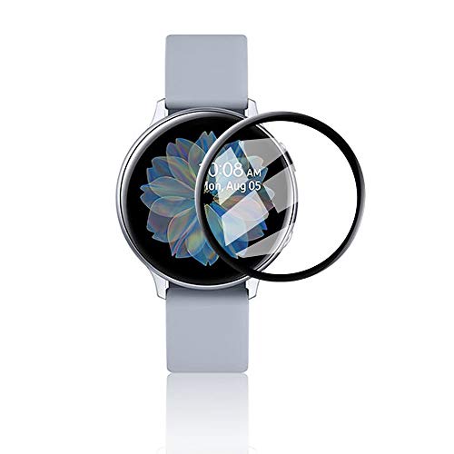 KONEE Panzerglas Schutzfolie Kompatibel mit Samsung Galaxy Watch Active 2 (40mm), 【2 Stück】 [ 9H-Härte, Anti-Kratzer, Blasenfrei, 3D Full Coverage ] Panzerglasfolie für Galaxy Watch Active 2 (40mm) von KONEE