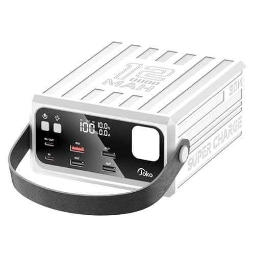 120000mAh Schnellladen Power Bank, 30W stark von Ladegerät Konfulon (USB C, A Input & Output), PD3.0 QC4.0 Energiebank mit LED Display von KONFULON