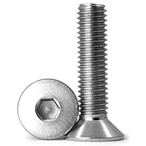 (30 Stück) M5x40mm Senkkopfschrauben mit Innensechskant Schrauben 304 Edelstahl Innensechskantschraube Vollgewinde von KONGKI