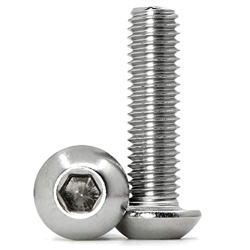 (40 Stück) M4x40mm Linsenkopfschrauben mit Innensechskant 304 Edelstahl Innensechskantschraube Vollgewinde von KONGKI