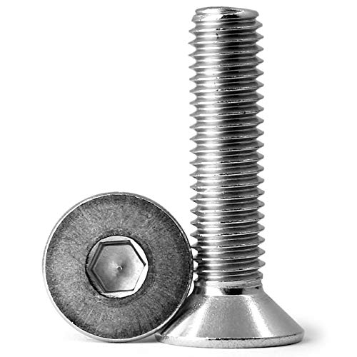 (40 Stück) M5x25mm Senkkopfschrauben mit Innensechskant Schrauben 304 Edelstahl Innensechskantschraube Vollgewinde von KONGKI