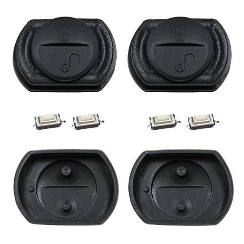 2X Auto Schlüssel Funk Fernbedienung Tastenfeld Gummi + 4X Druckentasten/Mikrotaster kompatibel für Smart Forfour 454 Mitsubishi Carisma Colt Space Star 2X Auto Schlüssel Funk Fernbedienung Tastenfeld Gummi + 4X Druckentasten/Mikrotaster kompatibel für Smart Forfour 454 Mitsubishi Carisma Colt Space Star von KONIKON