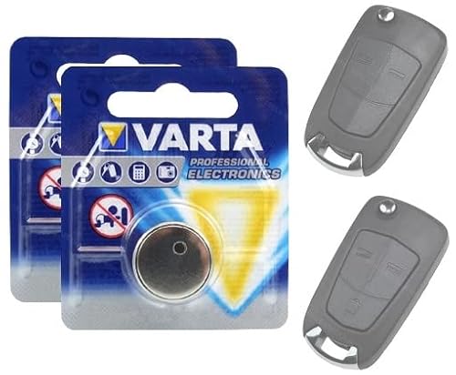 2X Autoschlüssel Batterie Knopfzelle passend für Opel Astra H Corsa D Omega Signum Vectra Zafira von KONIKON