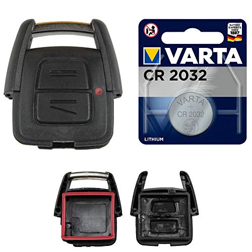 KONIKON Autoschlüssel 2 Tasten Gehäuse + Batterie Neu passend für Opel Astra Corsa Meriva Omega Zafira von KONIKON