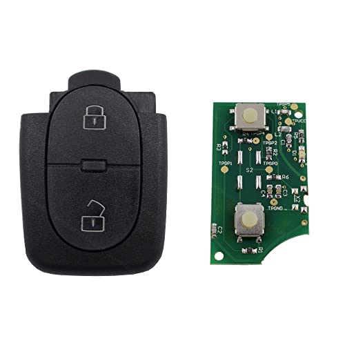 KONIKON Sender Auto Schlüssel 433,92 MHz passend für Audi 4D0837231R 2 Tasten Gehäuse Sendeeinheit Funk Fernbedienung Funkschlüssel Funkgehäuse Ersatz Ersatzgehäuse Neu von KONIKON