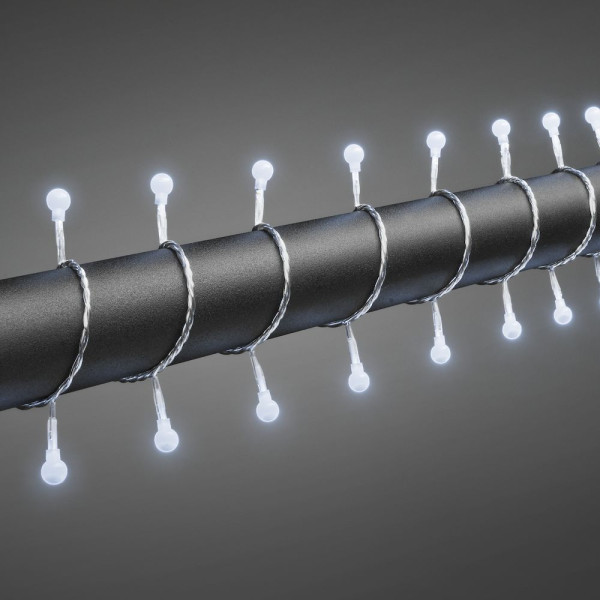 LED-Kugellichterkette - runde 160 kaltweiße LED - L:12,72m - außen ... von KONSTSMIDE