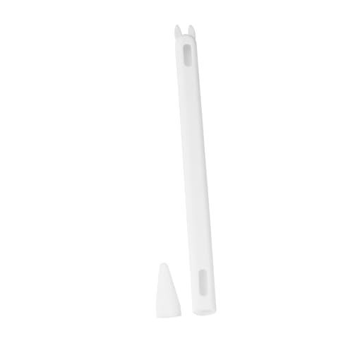 KONTONTY 1 STK applepencil Stiftetui Stifthalter schützende Laptoptasche Telefon Bleistift Abdeckung stoßfester Stift Fingerabdruck Schutzhülle für Stifte Bleistiftkappe Kieselgel Weiß von KONTONTY