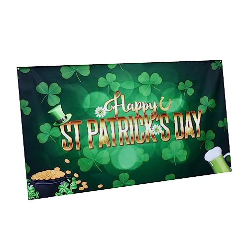 KONTONTY 1 Stück Feiertagsdekorationsstoff Fotografie Hintergrund Grüner Kleeblatthintergrund Partyhintergrund St Patricks Day Partyzubehör Foto Hintergrund Fototuch Aus Vinyl Green KONTONTY 1 Stück Feiertagsdekorationsstoff Fotografie Hintergrund Grüner Kleeblatthintergrund Partyhintergrund St Patricks Day Partyzubehör Foto Hintergrund Fototuch Aus Vinyl Green von KONTONTY