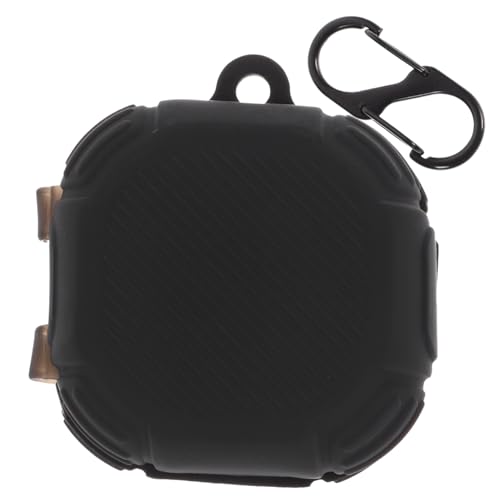 KONTONTY 1 Stück -Headset -Schutzhülle Abdeckung der Ohrstöpsel Kopfhörer Fall Kabelloses Headset-Gehäuse Silikon-Kopfhörer-Organizer Kieselgel Schwarz von KONTONTY