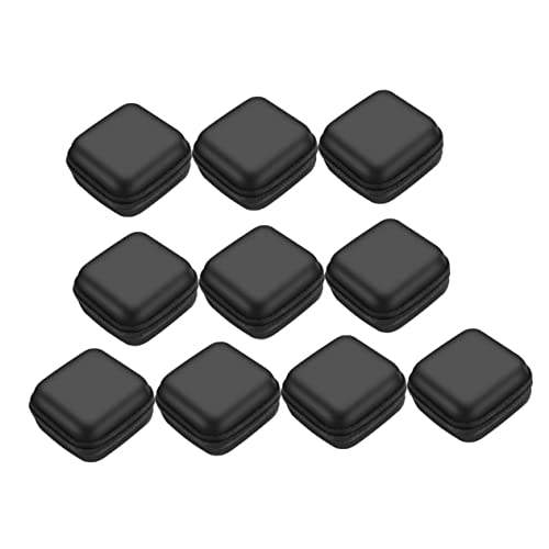 KONTONTY 10 Stück Speicherbox für digitales Zubehör Ohrhörer Tasche Tipps Aufbewahrungsbehälter strapazierfähiger Headset-Organizer Transparent von KONTONTY