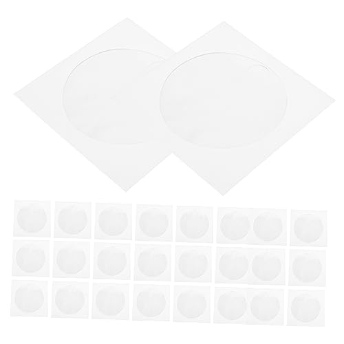 KONTONTY 100 Stück CD Verpackungsbeutel Aufbewahrungsbeutel Durchsichtige CD Hüllen DVD Aufbewahrung CD Papiertüte CD Hülle CD Disc Hüllen CD Umschläge CD Hüllenhalter Organizer von KONTONTY