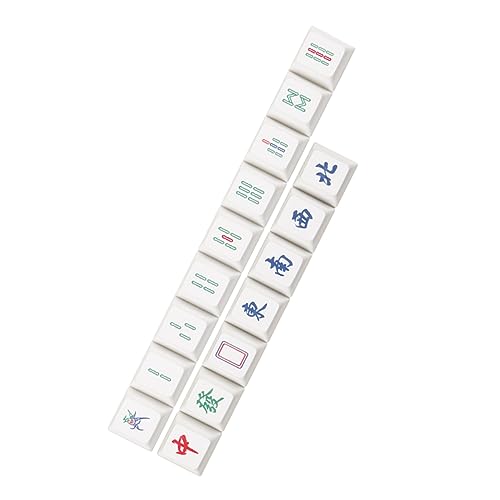 KONTONTY Tastatur-tastenkappen 16 Stück Mahjong-Muster Tasten Für Mechanische Tastaturen Robustes Pbt-Material Kein Verblassen Lange Lebensdauer von KONTONTY